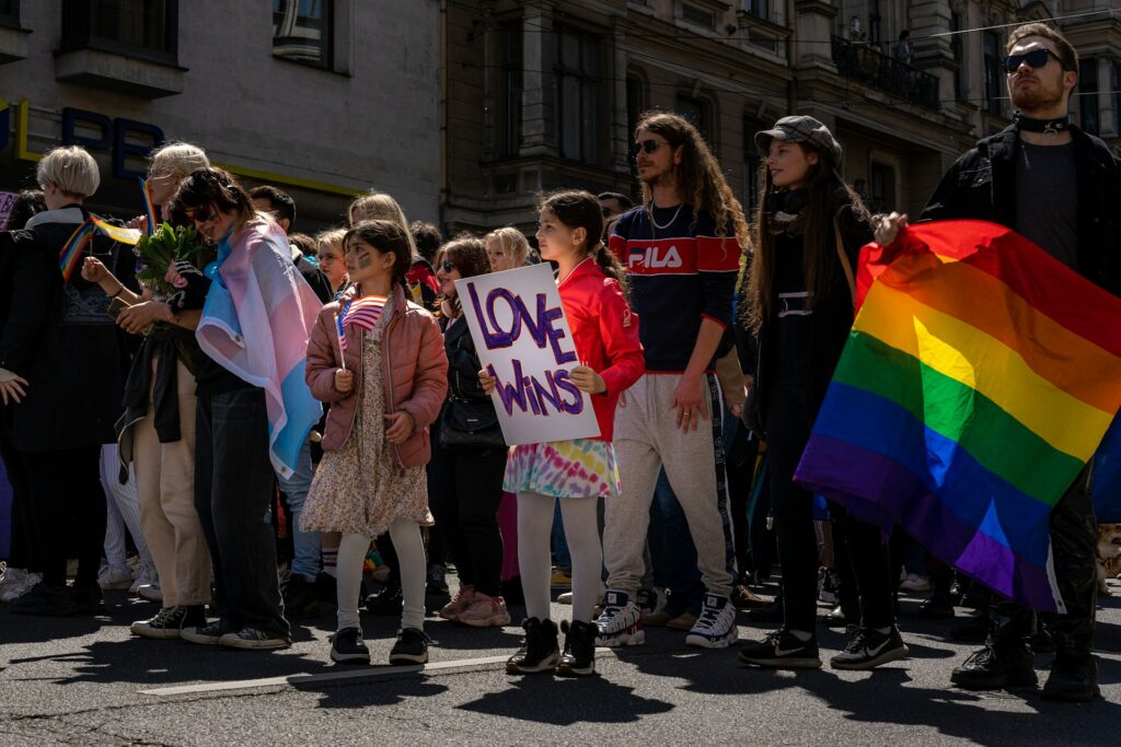 LGBTQIA+ allies at pride march